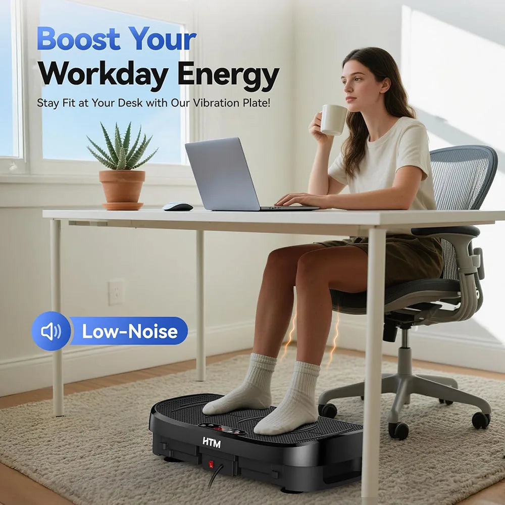 Vibration Plate Fitness Multi-Function Vibration Trainer 330lbs 120 Levels Whole Body Workout for Home Gym Muscle Relax Exercise
