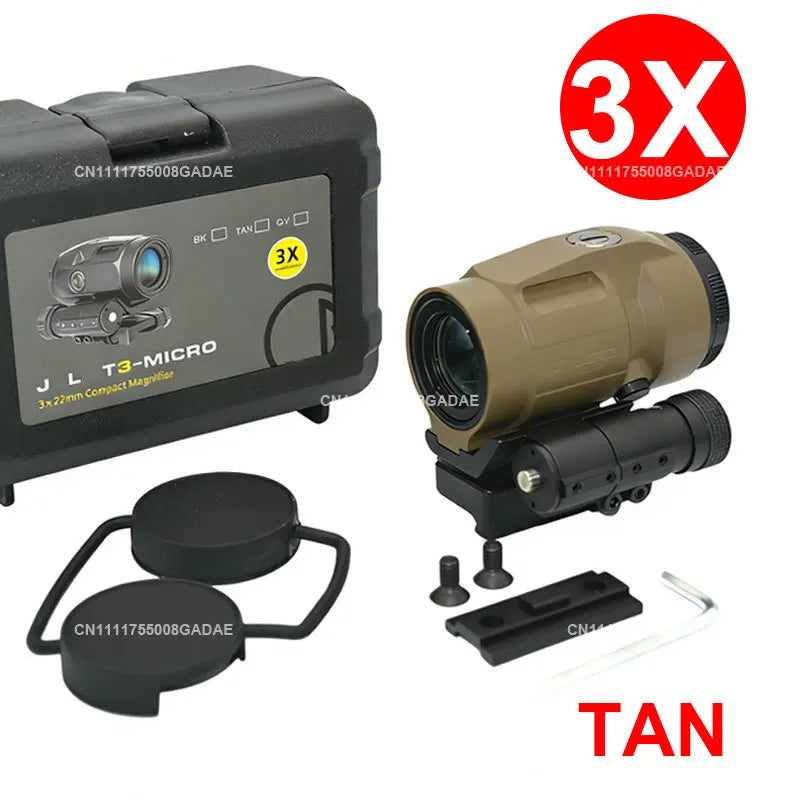 R5XDR GEN II + JULIET5 5X Combo Kit JULIET3 3X Magnifier Rifle Holographic Red Dot Sightscope Flip to Side 20mm Picatinny Mount