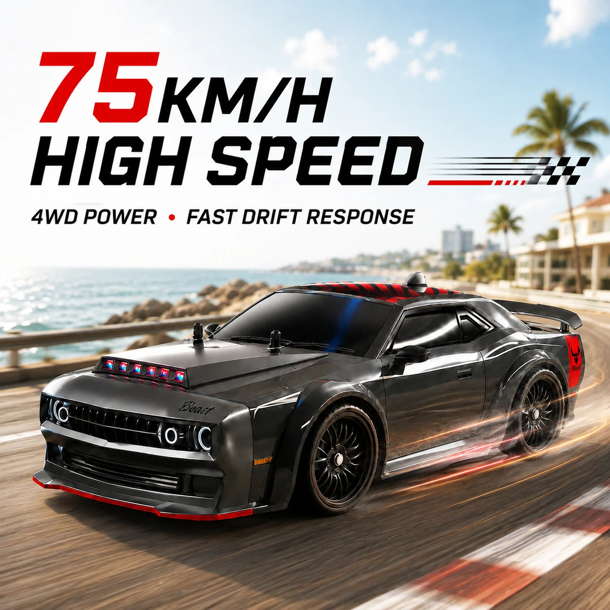 ZNLYRION RC Toy SG216MAX 4WD RC Drift Car 1:16 Scale  2.4G Remote Control Brushless Racing Car With LED Lights for Adults