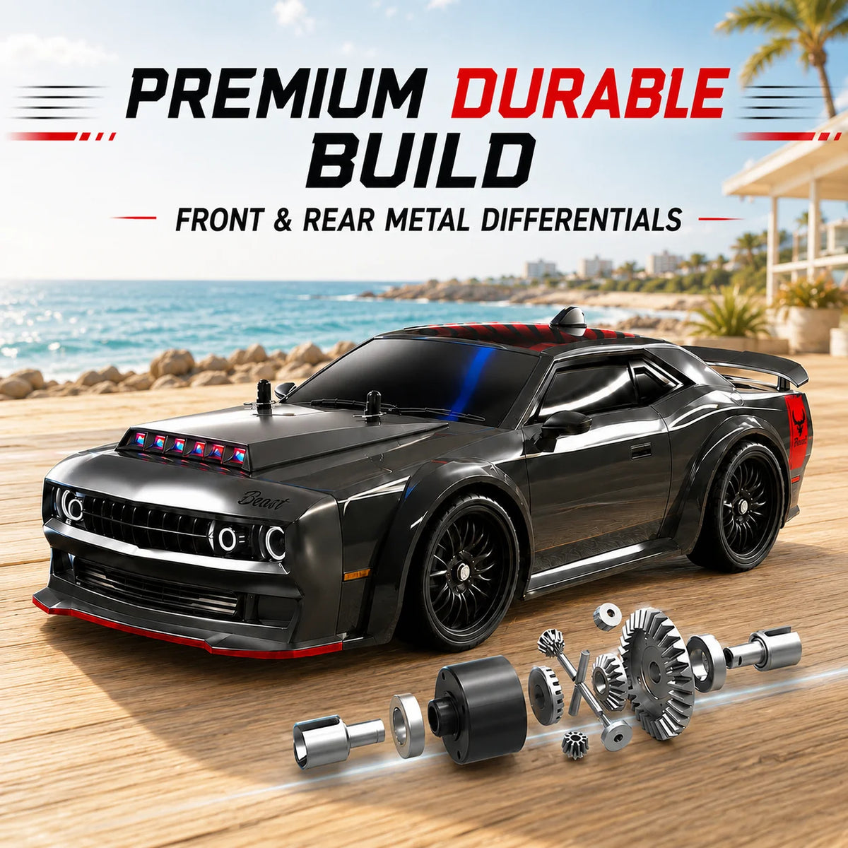 ZNLYRION RC Toy SG216MAX 4WD RC Drift Car 1:16 Scale  2.4G Remote Control Brushless Racing Car With LED Lights for Adults