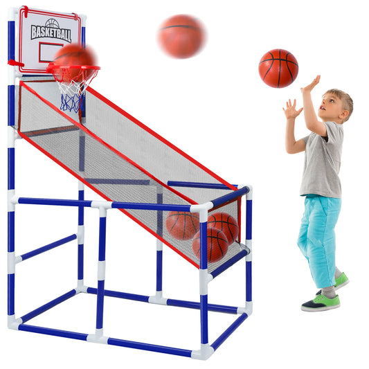 Children's basketball set indoor / outdoor mini basketball set (including basketball and portable air pump), suitable for children over 3 years old to play basketball shooting game