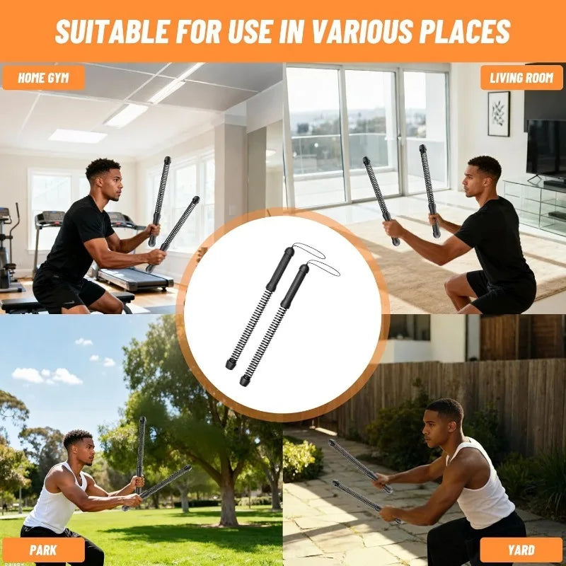 Wireless Swing Combat Rope, 2Pcs Set – Arm Strength & Muscle Fitness Trainer, Low-Impact Aerobic Workout Equipment for Home Gym