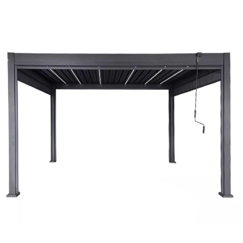 Bioclimatic Aluminum  Pergola 10x10ft 1 square meter price waterproof  louver roof can be flipped manually for outdoor patio