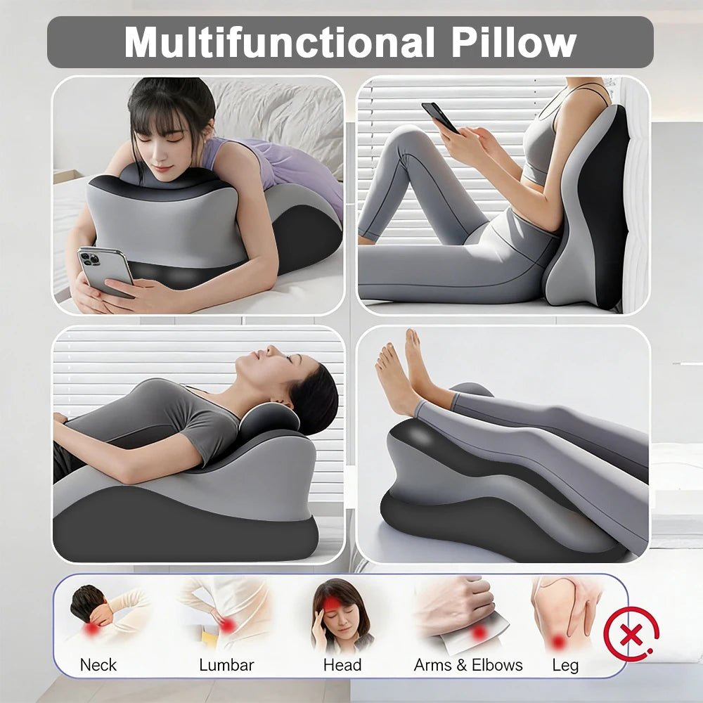 Multifunctional Memory Foam Prone Reading Pillow Relieve Neck Arm Fatigue Removable Headrest Anti-Slip Ideal for Bed Reading Wat
