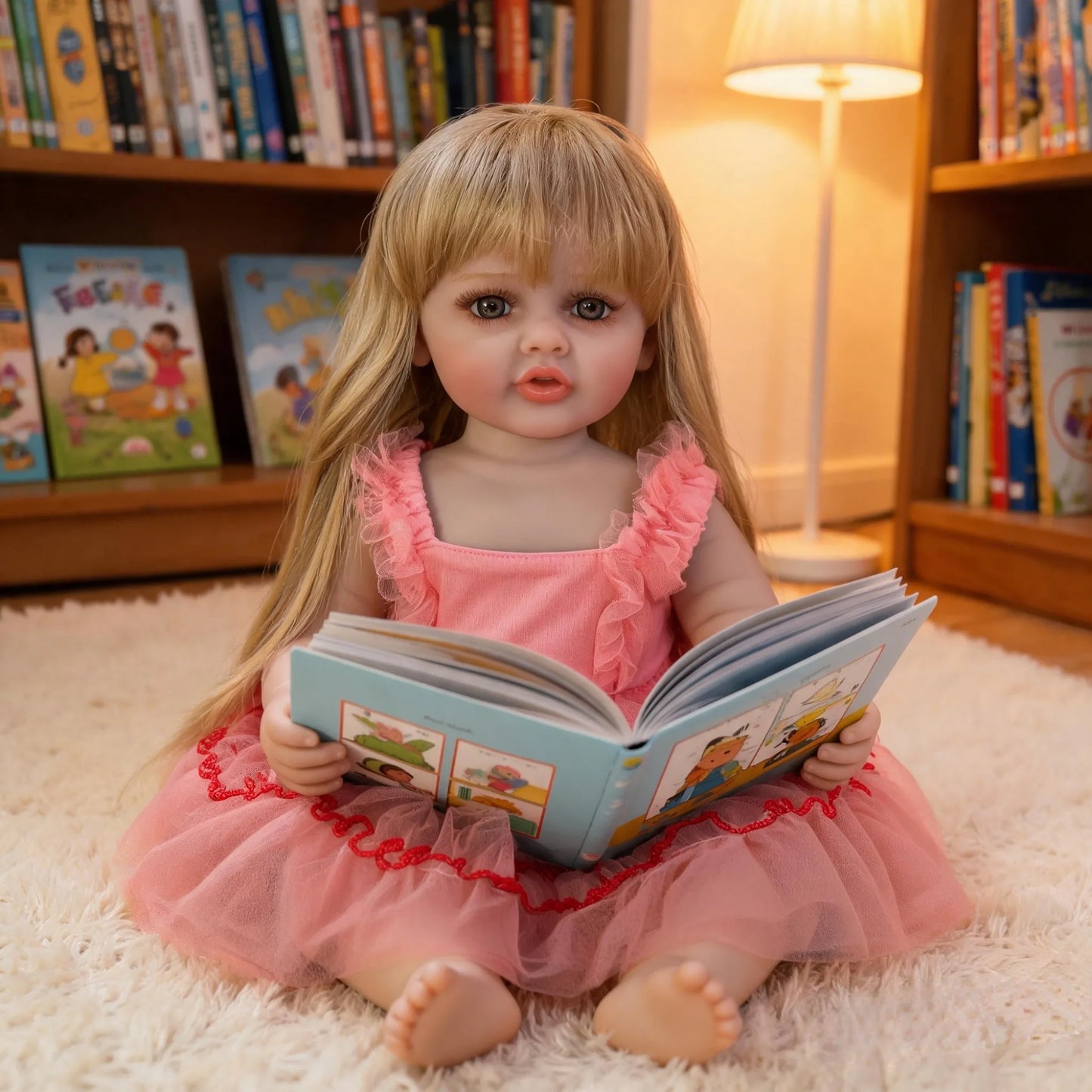 18 Inch Betty Vinyl Reborn Baby Doll Hand Rooted Hair Lifelike Hand Painted Realistic Collectible Art Doll Birthday Gift For Collectors
