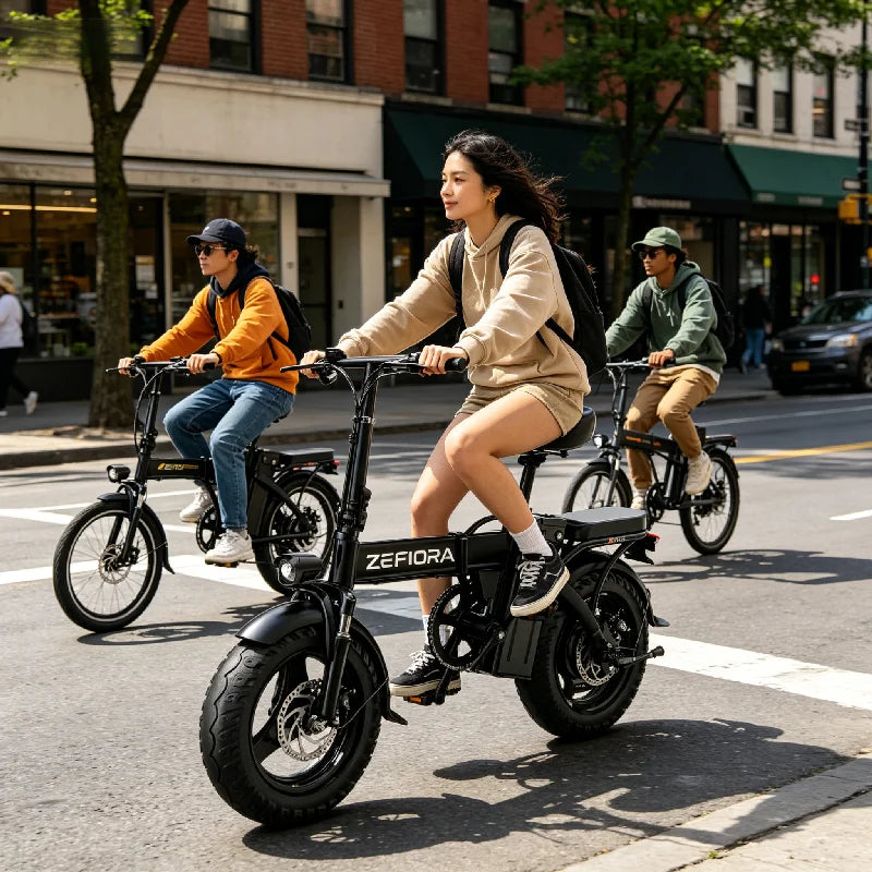 Adult Electric Bike for Household Daily Use, UL2849 Safety Certified, Adjustable Seat & Front Brake, Factory Original, US Warehouse Shipping