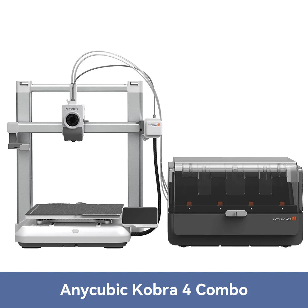 ANYCUBIC Kobra 4/Kobra 4 Combo FDM MultiColor Print in 1 to 8 Color 3D Printer With Max 600mm/s Printing Speed