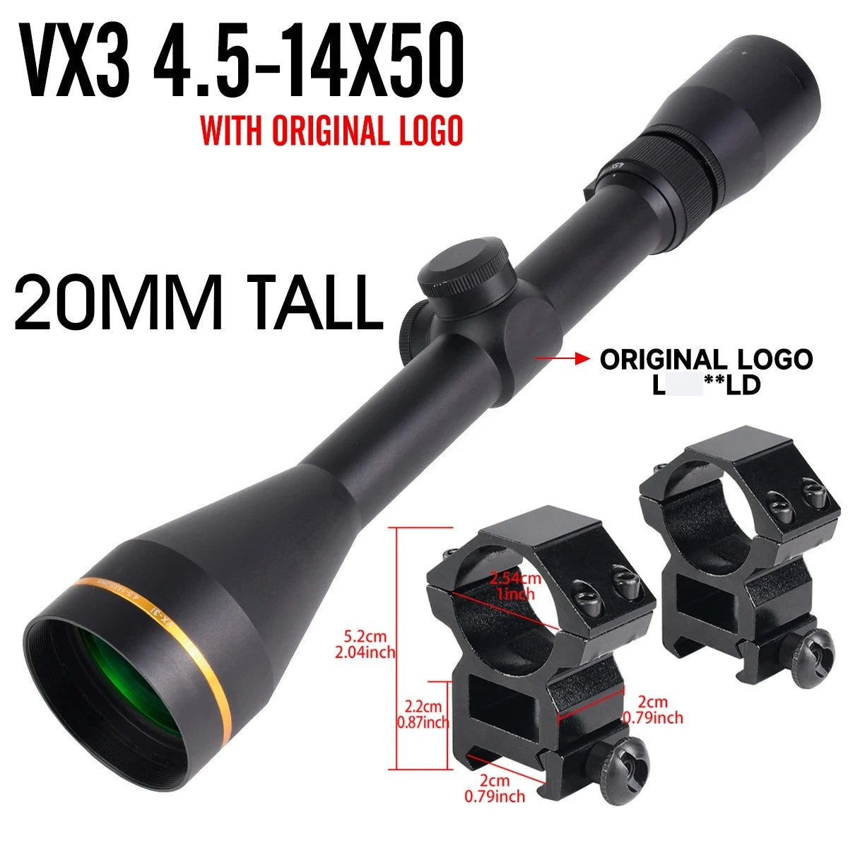 LE***LD VX-3 4.5-14X50 3-9x40 1.5-5x20 Professional Tactical Optics Sight Ar15 Scope Collimator 11mm/20mm Rail