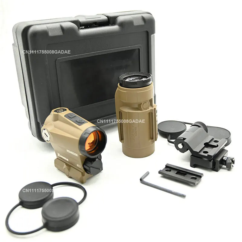 R5XDR GEN II + JULIET5 5X Combo Kit JULIET3 3X Magnifier Rifle Holographic Red Dot Sightscope Flip to Side 20mm Picatinny Mount