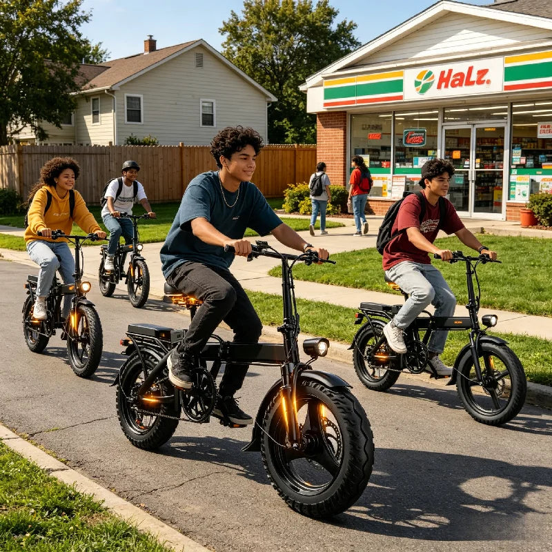 Adult Electric Bike for Household Daily Use, UL2849 Safety Certified, Adjustable Seat & Front Brake, Factory Original, US Warehouse Shipping