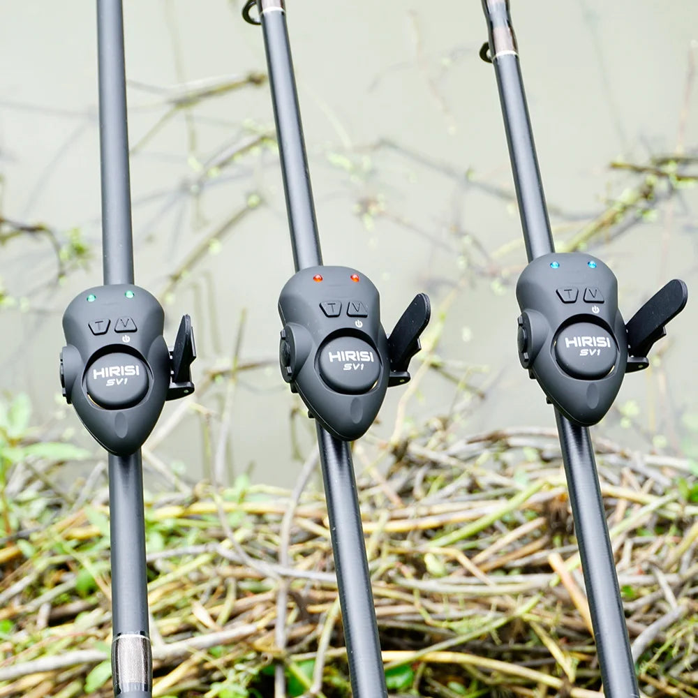 Hirisi Fishing Bait Alarm Set With Portable Case Luminous Fishing Bite Indicator Carp SV1 Fising Accessories