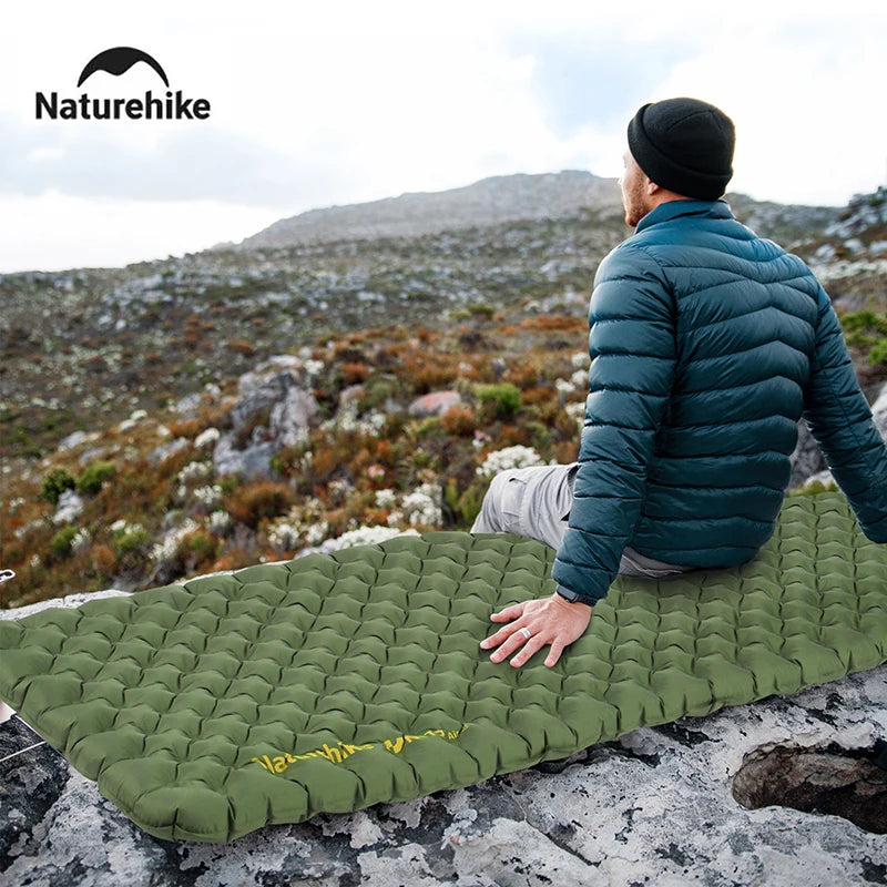 Naturehike 2024 New Camping Mattress 4.6 High R-Value Ultralight Folding Beach Air Sleeping Pad Outdoor Hiking Air Mattress