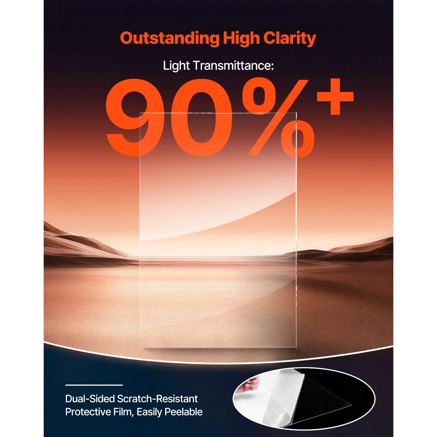 SucceBuy PET/Plexiglass Sheets 5-Pack Plastic Sheet 24x36Inch 0.04Inch Thick Transparent Clear Flexible Plastic Panels for Craft