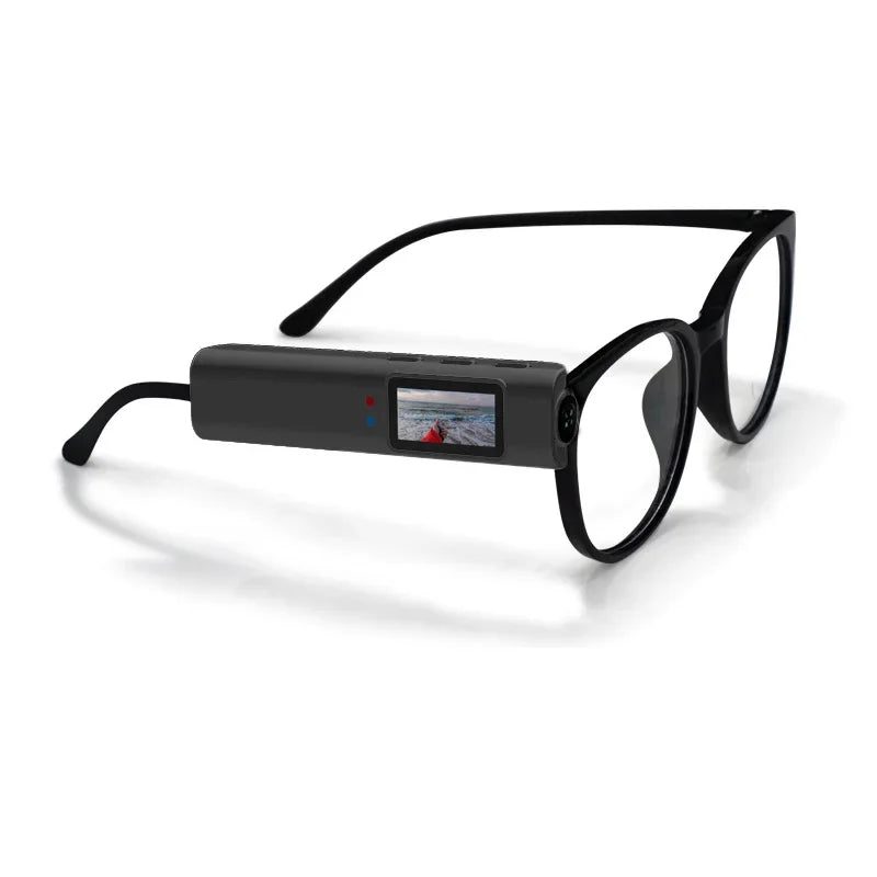 Mini Body Camera 2.7K HD Wearable FPV Eyeglasses Video Shooting WiFi Headset Glasses Action Cameras for Walking Travel Cycling