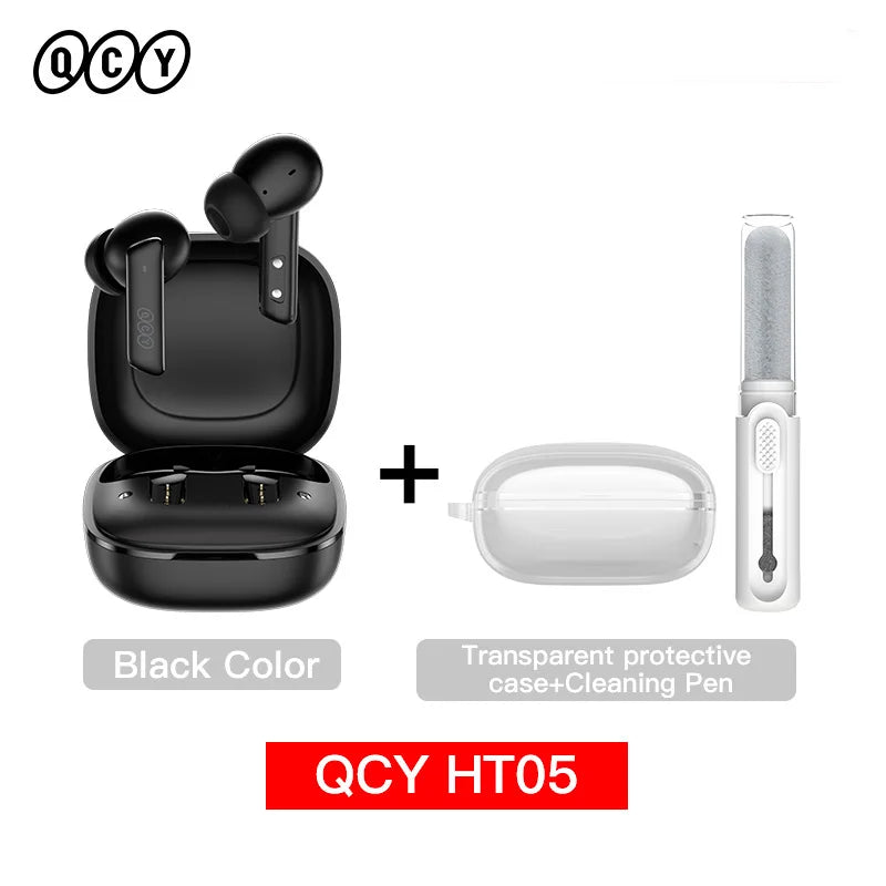 QCY HT05 MeloBuds ANC Wireless Bluetooth 5.2 Earphones 40dB Active Noise Cancellation Headset In-Ear Mics Handfree Phone Earbuds