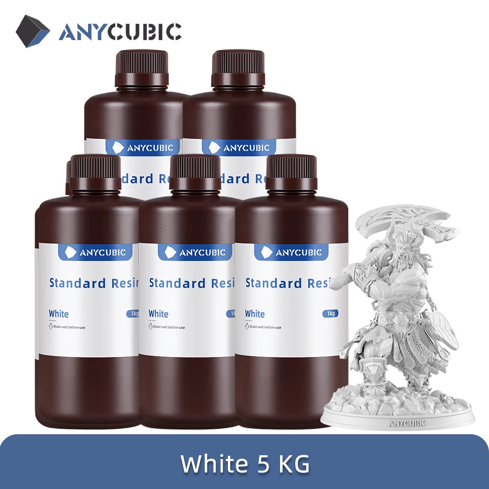 ANYCUBIC 5KG Standard Resin 3D Printer High Precision Standard Resin 3D Printing DIY Figurines Materials For Photon Mono 5s Pro