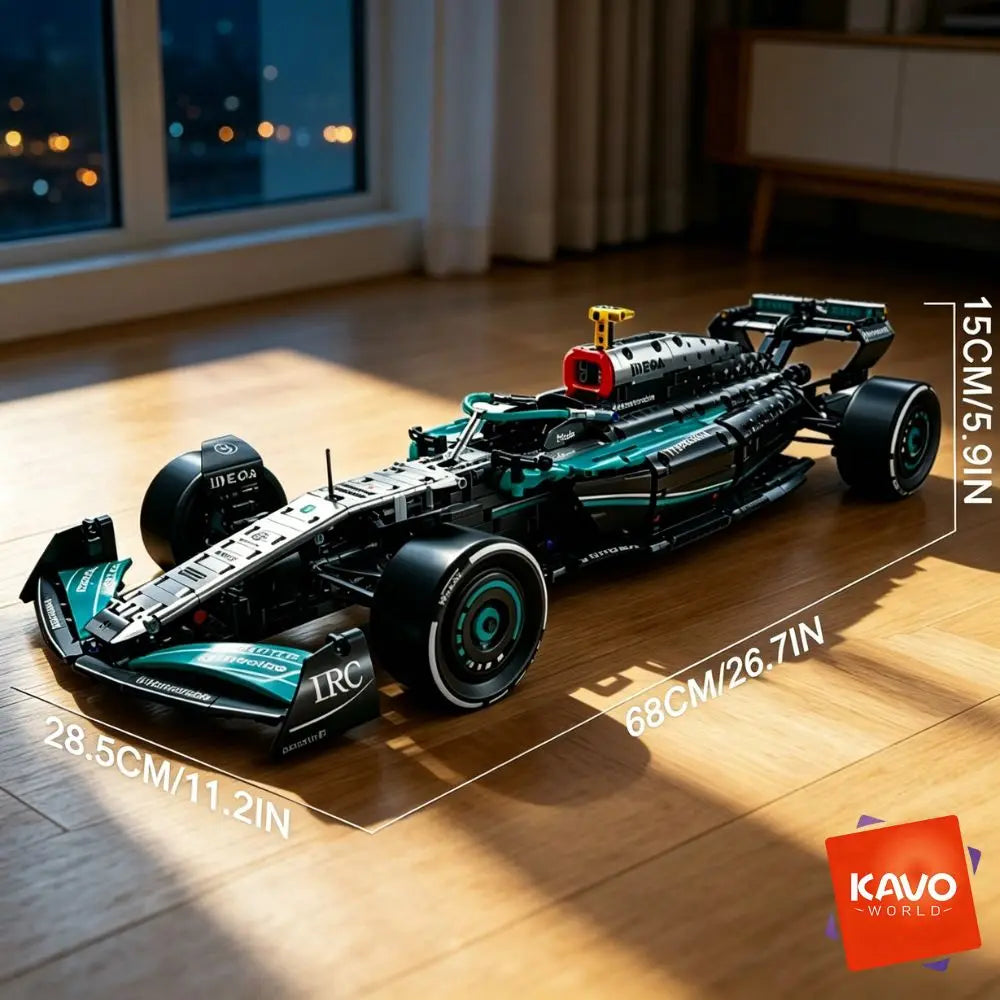 KAVOWORLD DIY Technical Champions Drift Racing Car Brick Model 1:8  Building Blocks Sports Car Puzzle Toys For Home Display Desktop Decor Interlocking Steering Mechanism Realistic Rear Wing Structure Birthday Christmas New Ye