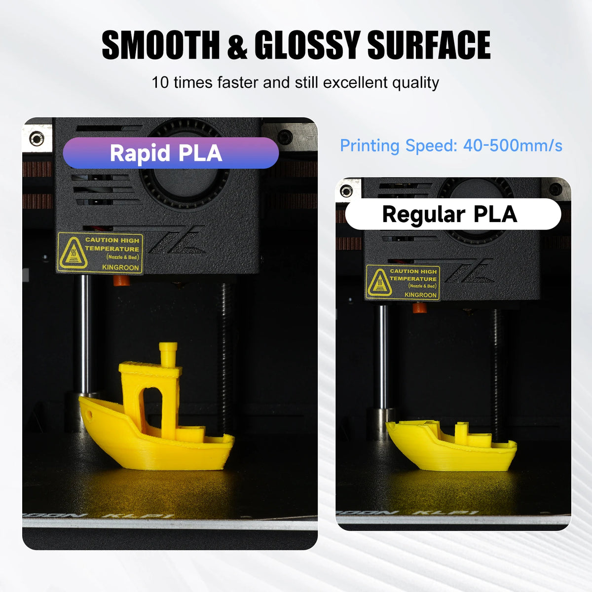 KINGROON HS-PLA Filament 1.75mm High Speed PLA 3d Printer Filament For Bambu All FDM 3D Printer 3D Printing Materials 5/10KG