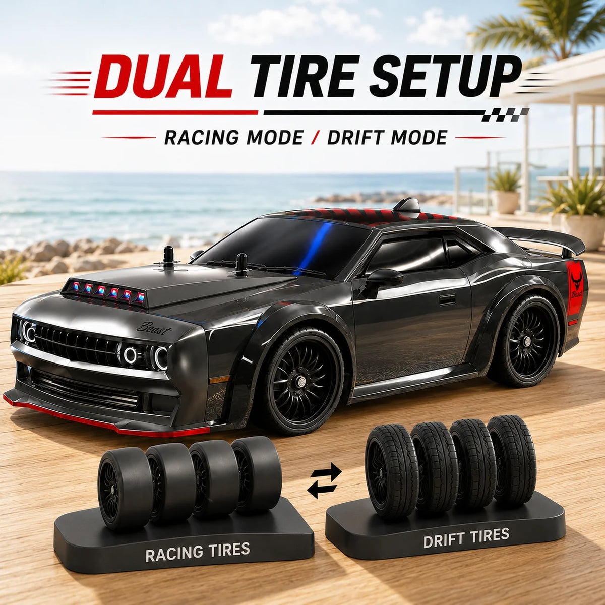 ZNLYRION RC Toy SG216MAX 4WD RC Drift Car 1:16 Scale  2.4G Remote Control Brushless Racing Car With LED Lights for Adults
