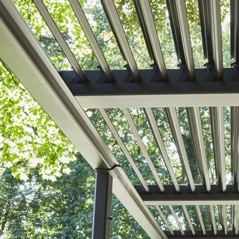 Bioclimatic Aluminum  Pergola 10x10ft 1 square meter price waterproof  louver roof can be flipped manually for outdoor patio