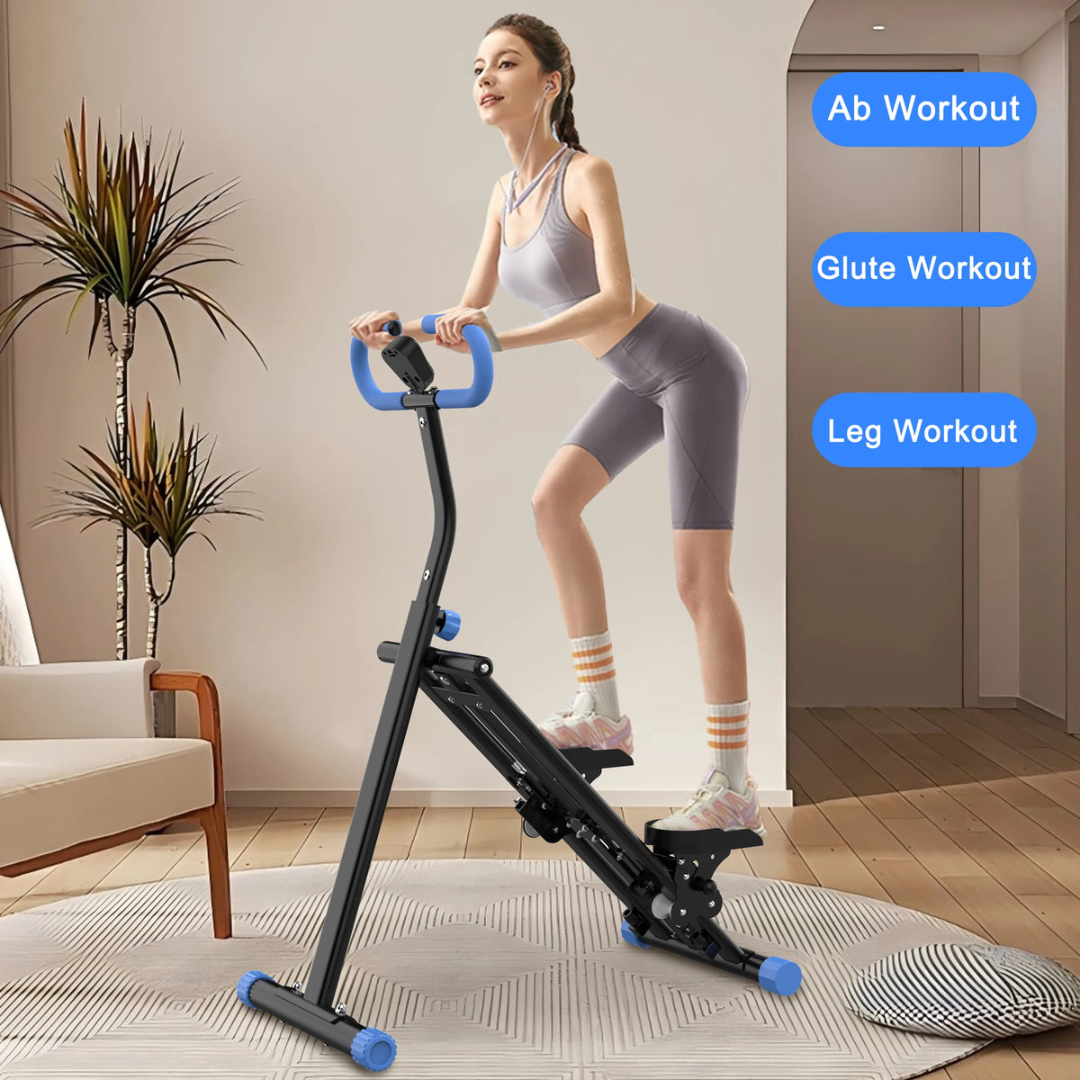 Vertical Climber Machine with Adjustable Resistance, Full-Body Workout Stepper with Stable Frame & Adjustable Handlebar, Home Fitness Equipment