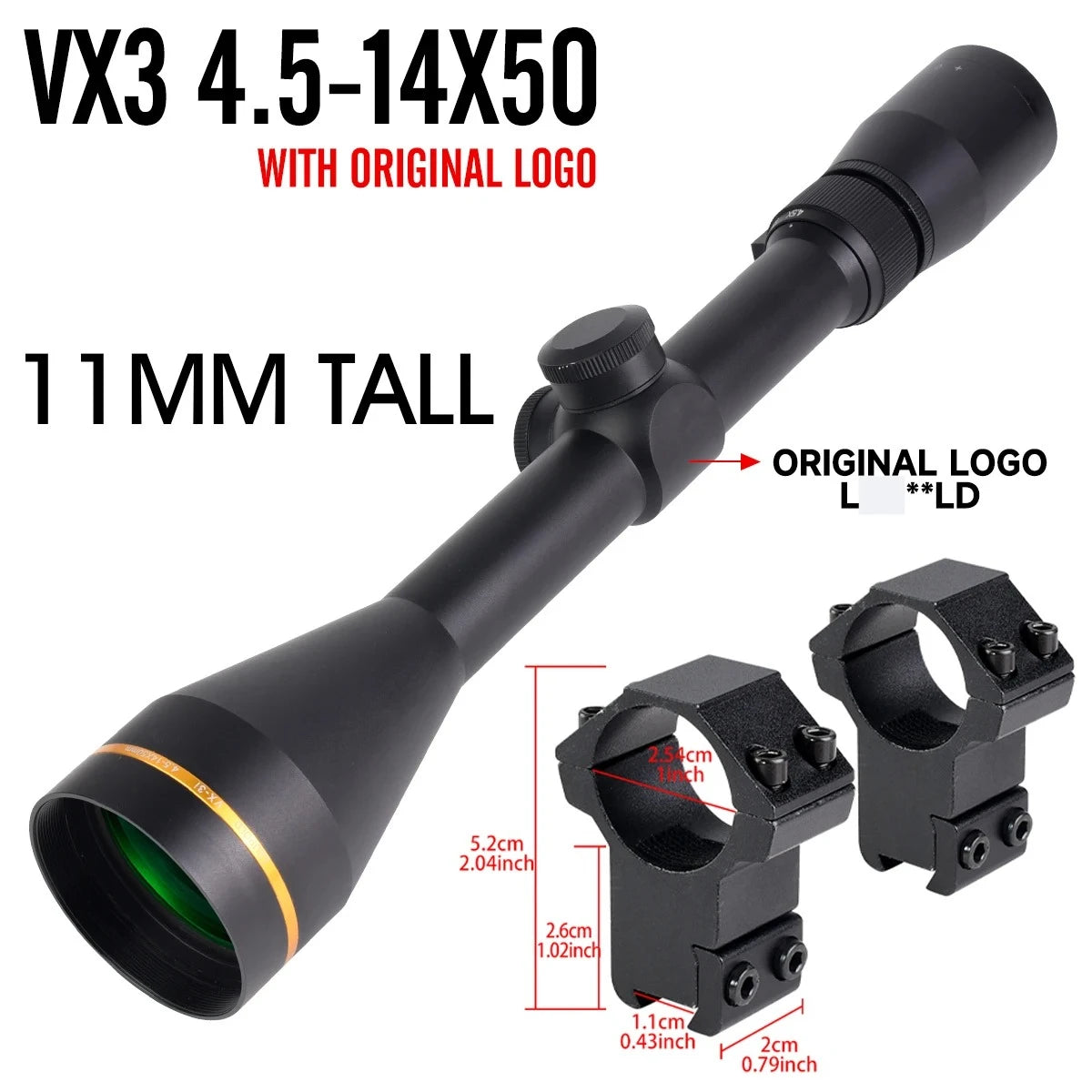 LE***LD VX-3 4.5-14X50 3-9x40 1.5-5x20 Professional Tactical Optics Sight Ar15 Scope Collimator 11mm/20mm Rail