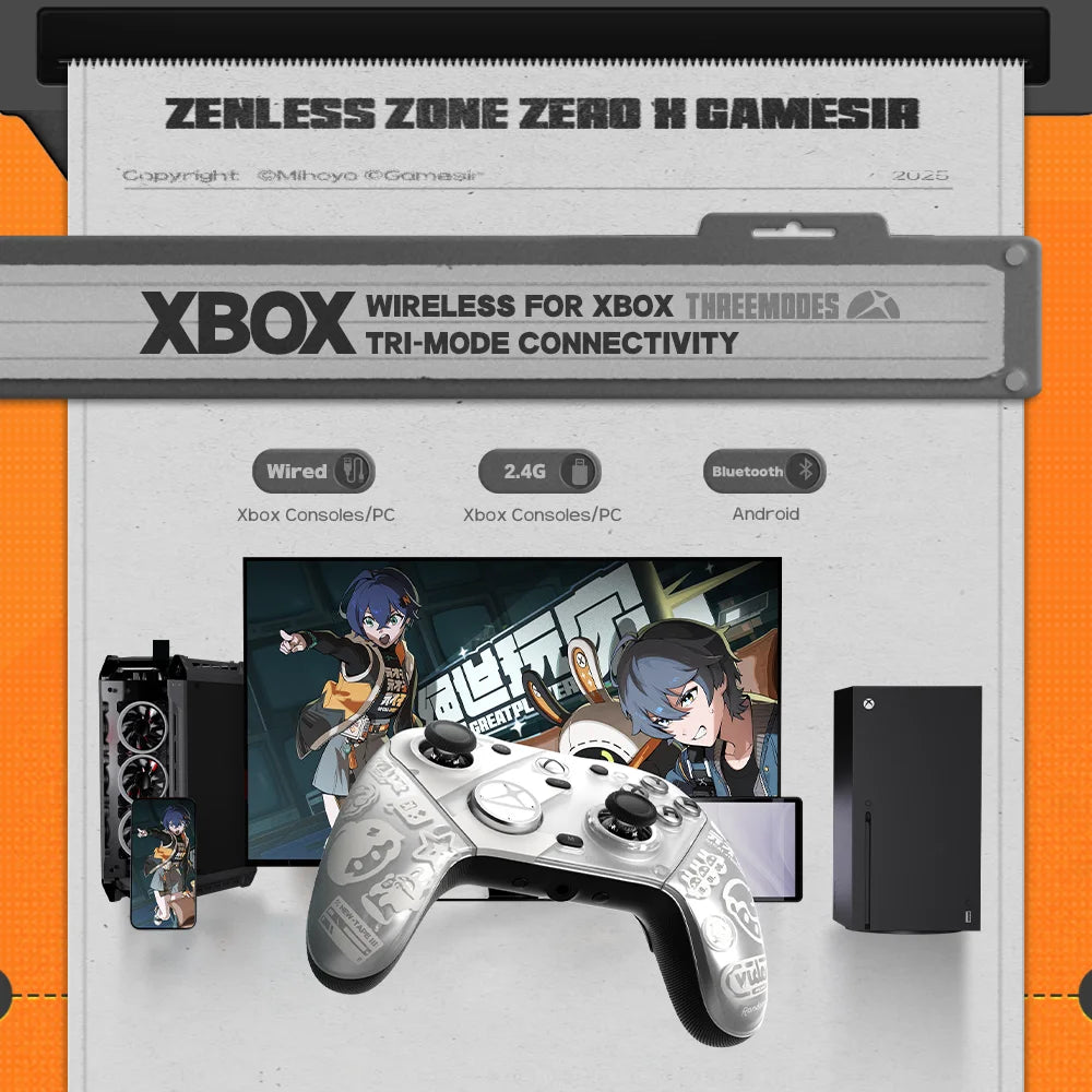 GameSir G7 Pro Zenless Zone Zero Wireless Xbox Controller – Charging Dock, TMR Joytick, Hall Effect Trigger, Swappable Faceplate