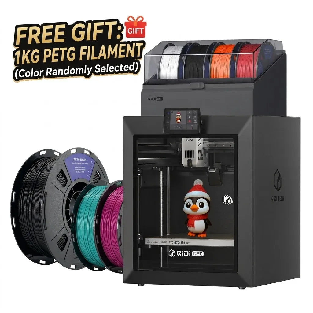 QIDI Q2C 3D Printer 600mm/s High Speed CoreXY 370°C FDM Printer 270×270×256mm + 1KG Free Filament