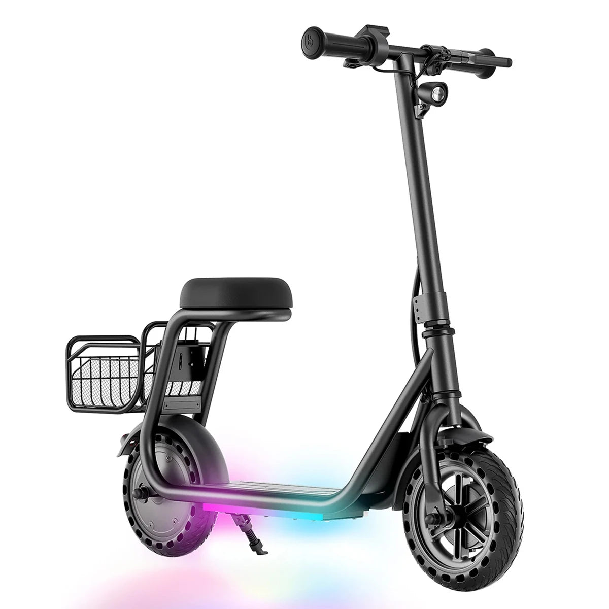 Hiboy Q2 Lite Kids Electric Scooter with Seat 100W Motor 9.3MPH Children E-Scooter UL Certified Battery LED Lights Gift for Boys Girls Ages 4-10