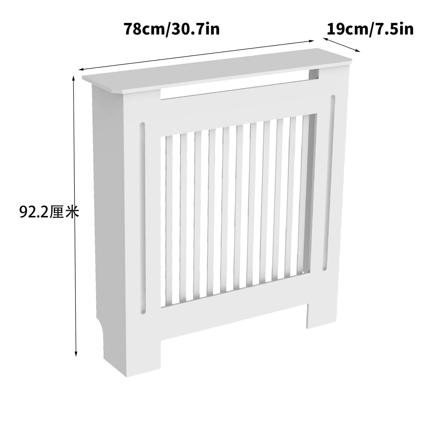 36.2 Inch Tall Large Radiator Cover Horizontal Vertical Cabinet Mdf Grill Shelf S/M/L/XL