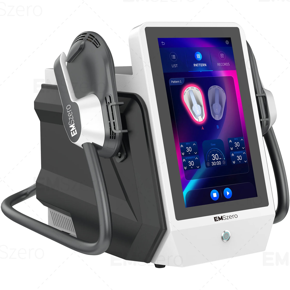 MYOslim Body Shaping Machine 6500W RF 15T 200HZ, Electromagnetic Stimulator, for Fat Burning and Muscle Building