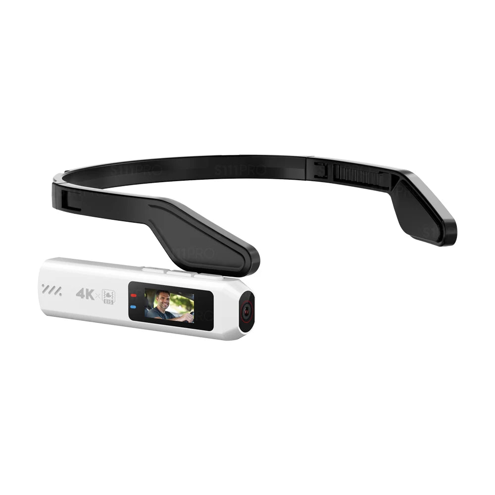 S111Pro 4K Ultra HD Glasses Camera 0.96 Inch IPS Screen WIFI APP H.264 EIS Stabilization Mode Cycling Recorder 110° Wide Angle
