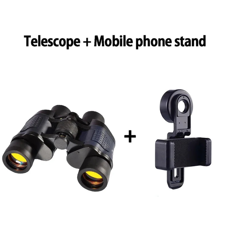 Camping Binoculars 60X60 Long Range 15000m HD High Power Telescope Tourism Binoculars Long Range Powerful Binoculars Hunting