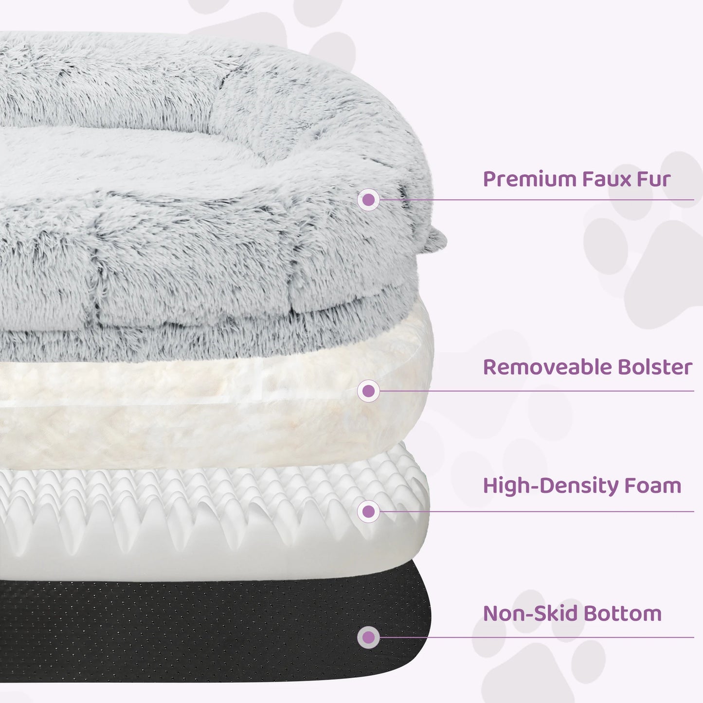 Human Dog Bed for Adults Large Human Size Dog Bed, Orthopedic Design with Removable Cover
