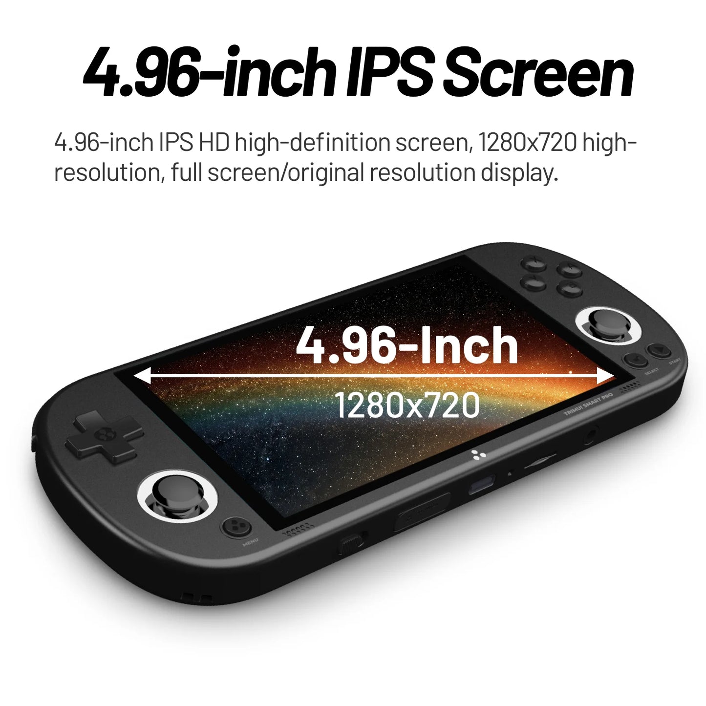 Trimui Smart Pro Handheld Game Console 4.96'' IPS Screen Linux System Joystick RGB Lighting Trimui Retro Video Game Console Gift