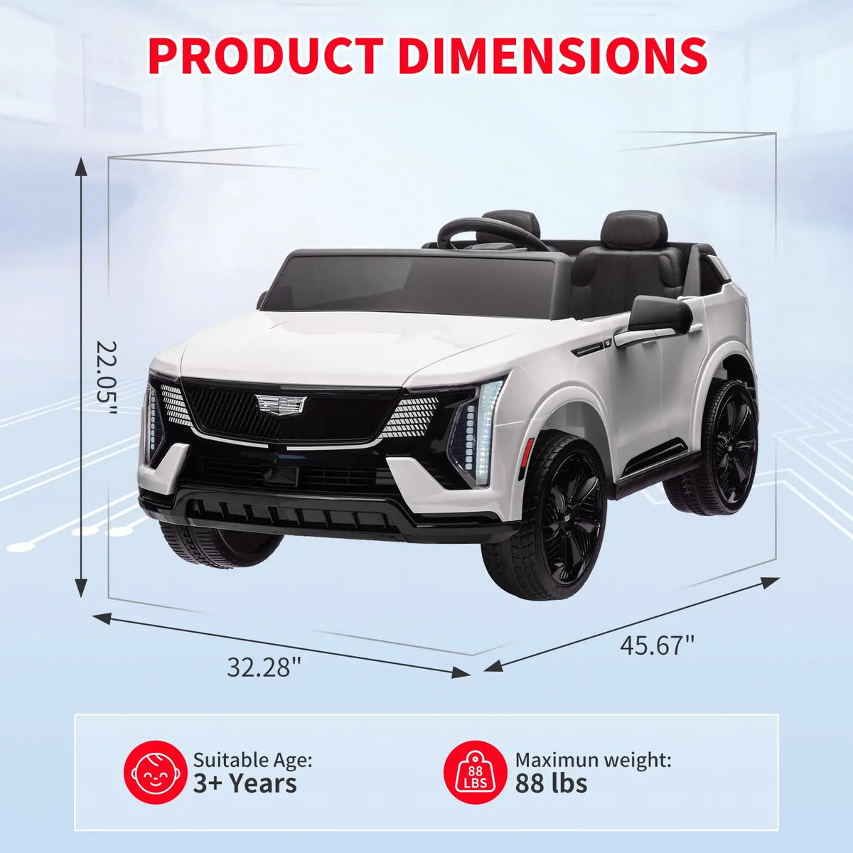 24V 2 Seat Kids Electric Ride On Car With 2.4G Parent Remote, Dual 130W Motors, Spring Suspension, LED Lights, Music Truck Toy