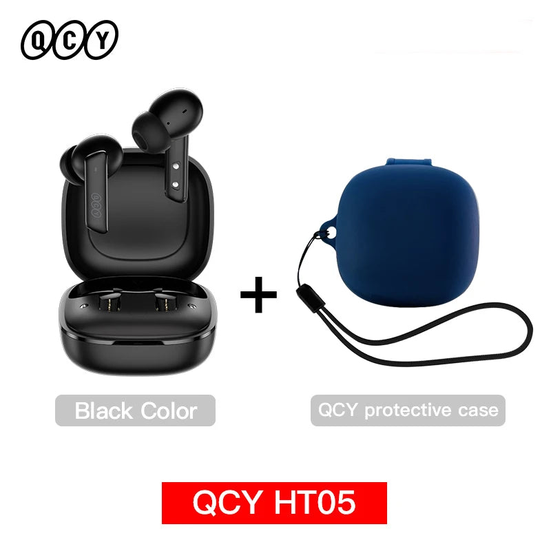 QCY HT05 MeloBuds ANC Wireless Bluetooth 5.2 Earphones 40dB Active Noise Cancellation Headset In-Ear Mics Handfree Phone Earbuds