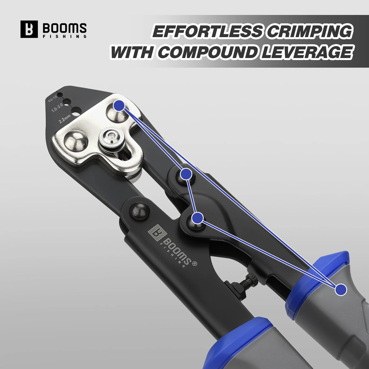 Booms Fishing XW42 Fishing Crimping Pliers Tool Suitable For the Diameter is 0.5mm to 2.2mm Steel Wire Line 8.8in Fishing Tools