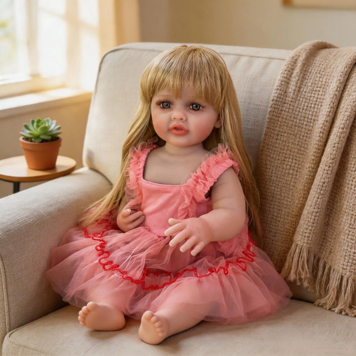 18 Inch Betty Vinyl Reborn Baby Doll Hand Rooted Hair Lifelike Hand Painted Realistic Collectible Art Doll Birthday Gift For Collectors