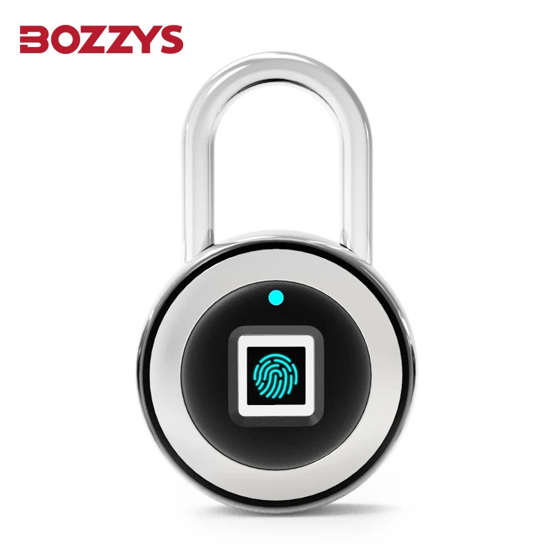 Smart Lock Fingerprint Padlock IP68 Waterproof 0.5s Unlock 20 Fingerprints USB Rechargeable for Luggage Gym Office Safe