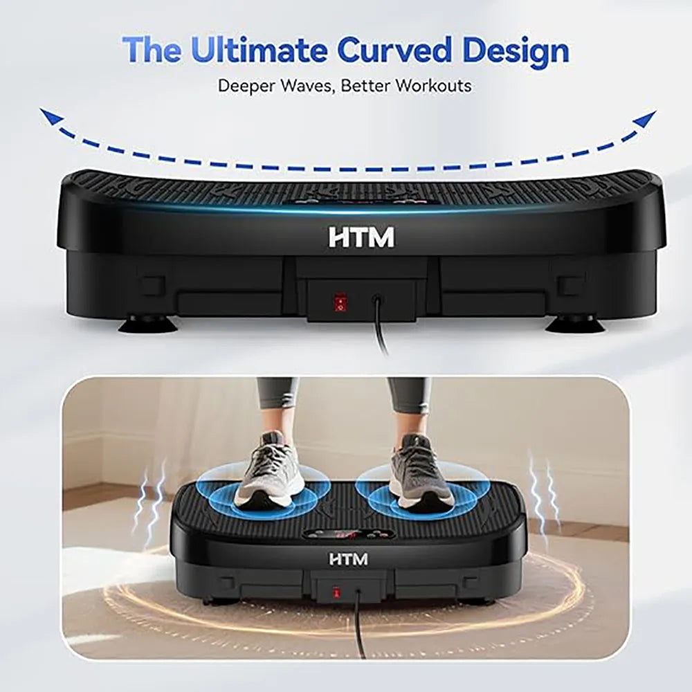 Vibration Plate Fitness Multi-Function Vibration Trainer 330lbs 120 Levels Whole Body Workout for Home Gym Muscle Relax Exercise