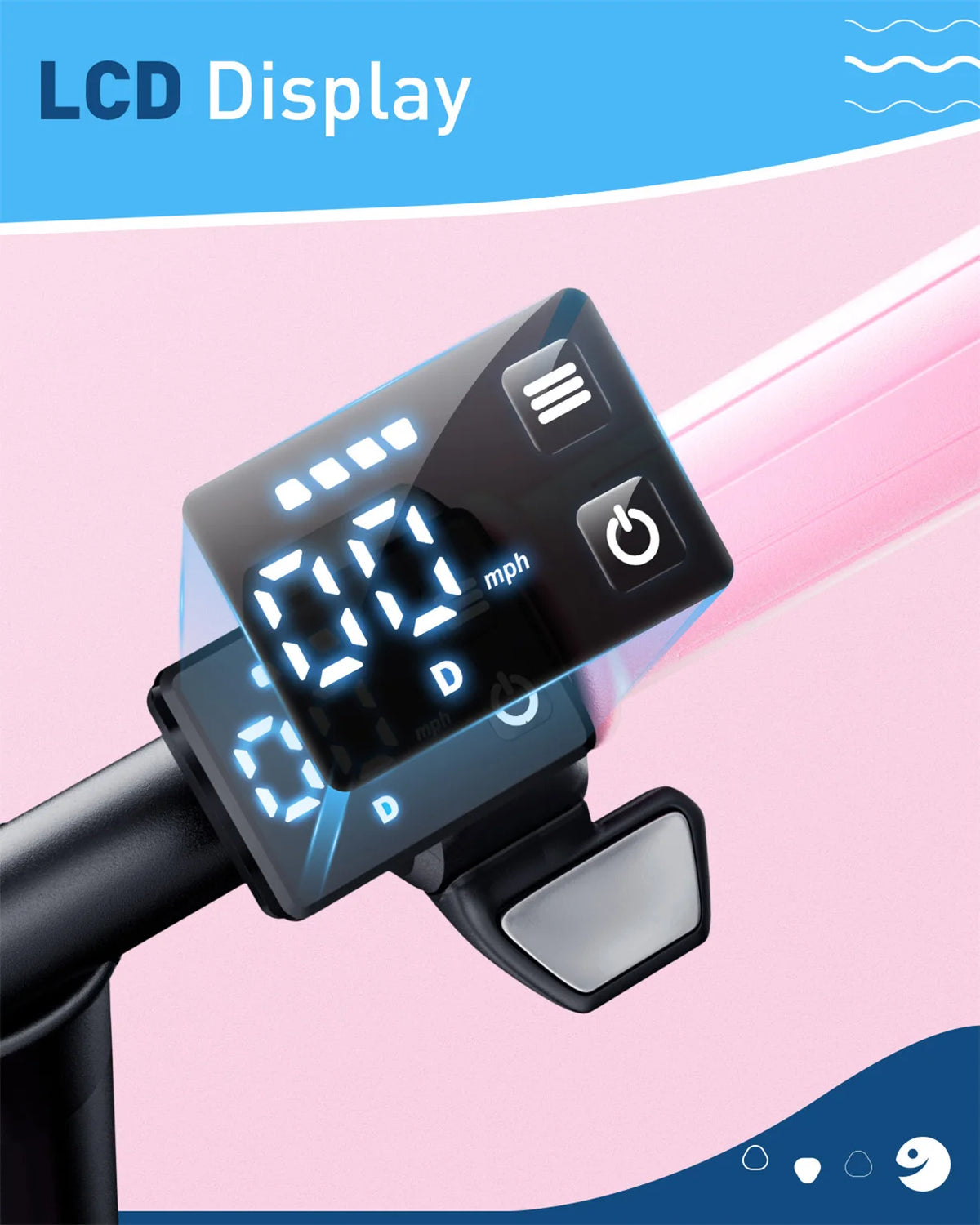 Hiboy Q2 Lite Kids Electric Scooter with Seat 100W Motor 9.3MPH Children E-Scooter UL Certified Battery LED Lights Gift for Boys Girls Ages 4-10