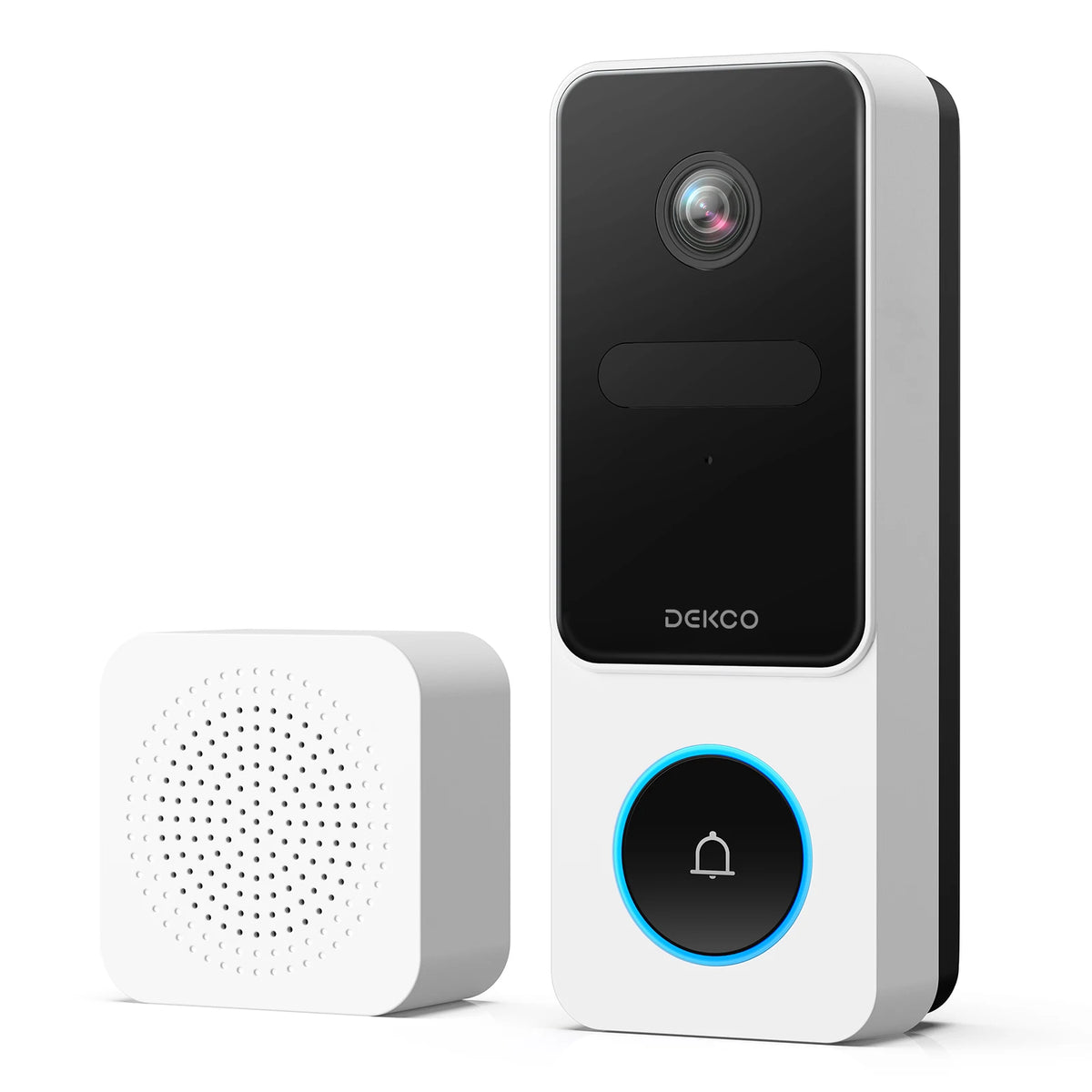 Dekco 3MP Wireless Doorbell Video Intercom Outdoor 2.4G Wi-Fi Smart Doorbell with Chime Human Detection Support Alexa Door Bell
