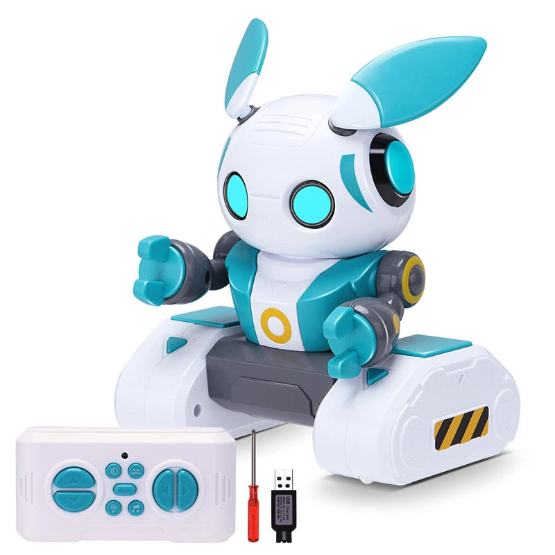 Multifunctional Remote Control Robot with LED Lights Sensing Rechargeable 2.4GHz Remote Control Smart Robot for Kids Gift