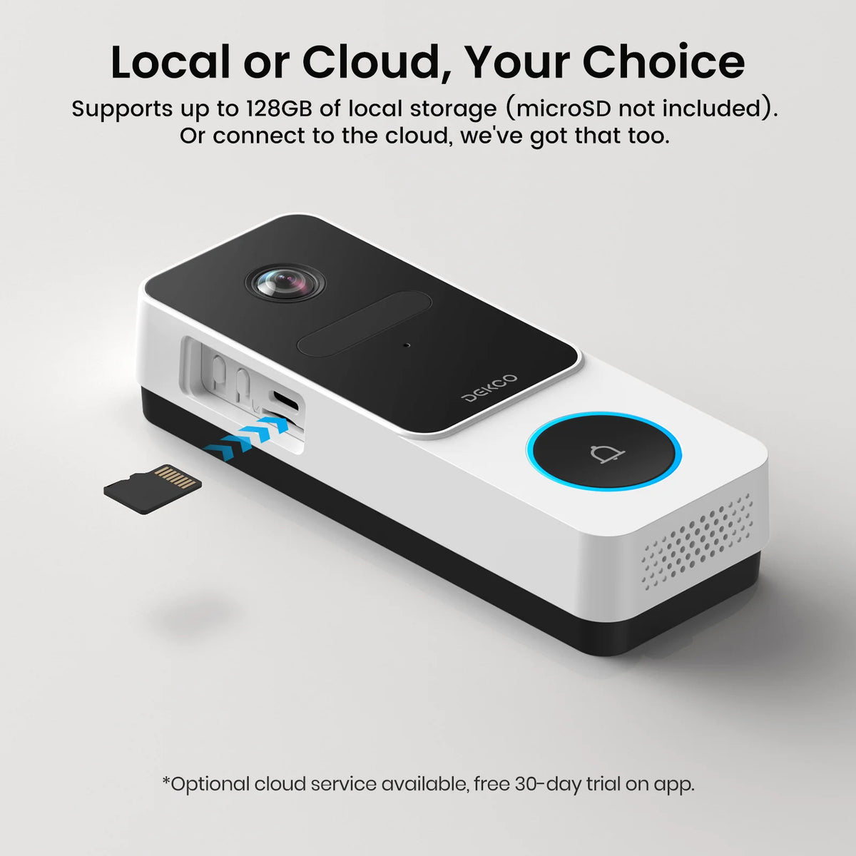 Dekco 3MP Wireless Doorbell Video Intercom Outdoor 2.4G Wi-Fi Smart Doorbell with Chime Human Detection Support Alexa Door Bell