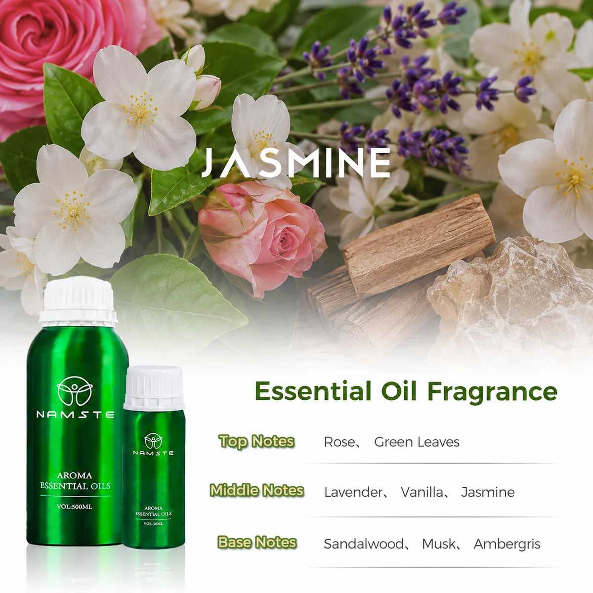 NAMSTE 100ML Top Perfume Hotel Essential Oils Room Fragrance Oils Home Flavoring Aroma Diffuser Essential Oil Jasmine Luxury