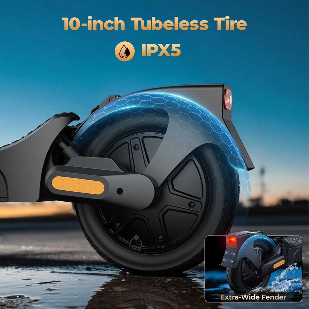 Electric Scooter Max Speed 20 Mph, 1000W, 10" Tubeless Tires, 40 Max Miles Range Folding E-Scooter APP Smart Support Family Use