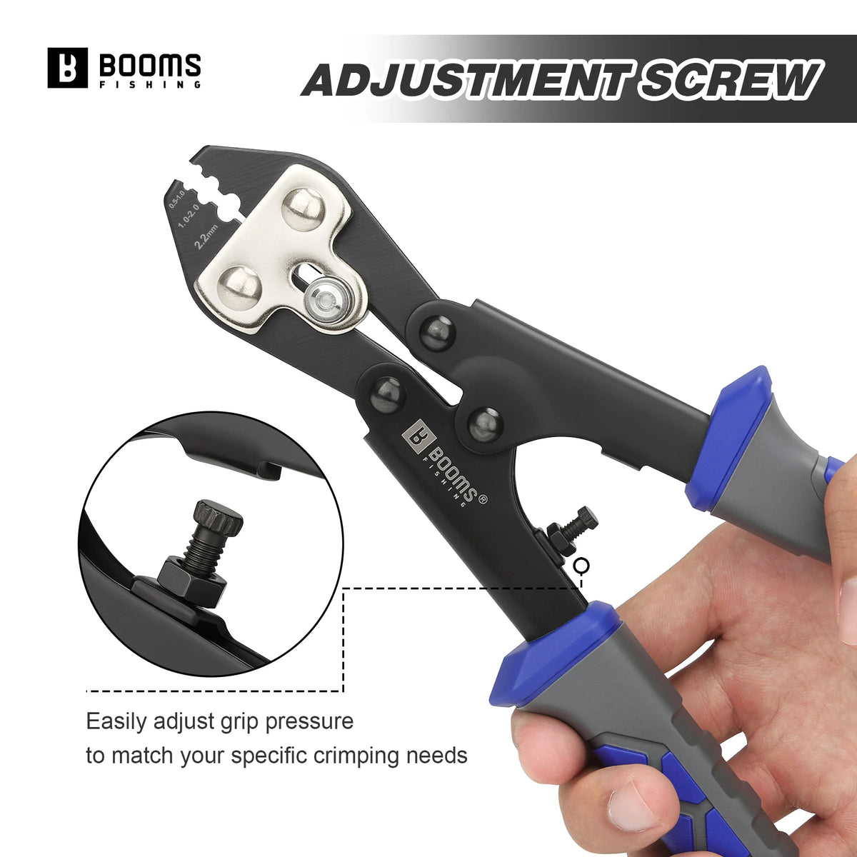 Booms Fishing XW42 Fishing Crimping Pliers Tool Suitable For the Diameter is 0.5mm to 2.2mm Steel Wire Line 8.8in Fishing Tools