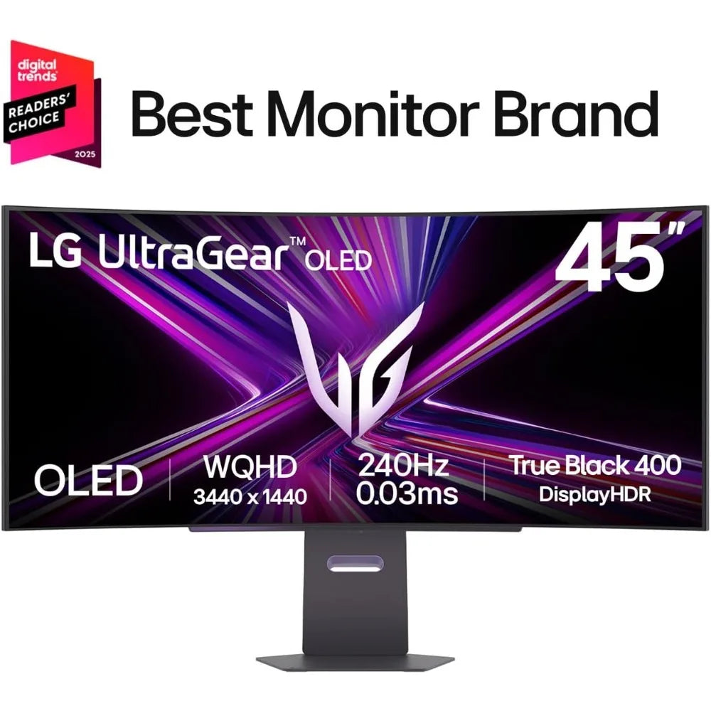 Curved OLED Gaming Monitor 45 Inch 5120x2160 WUHD 165Hz 0.03ms G-Sync FreeSync HDR USB-C DP2.1