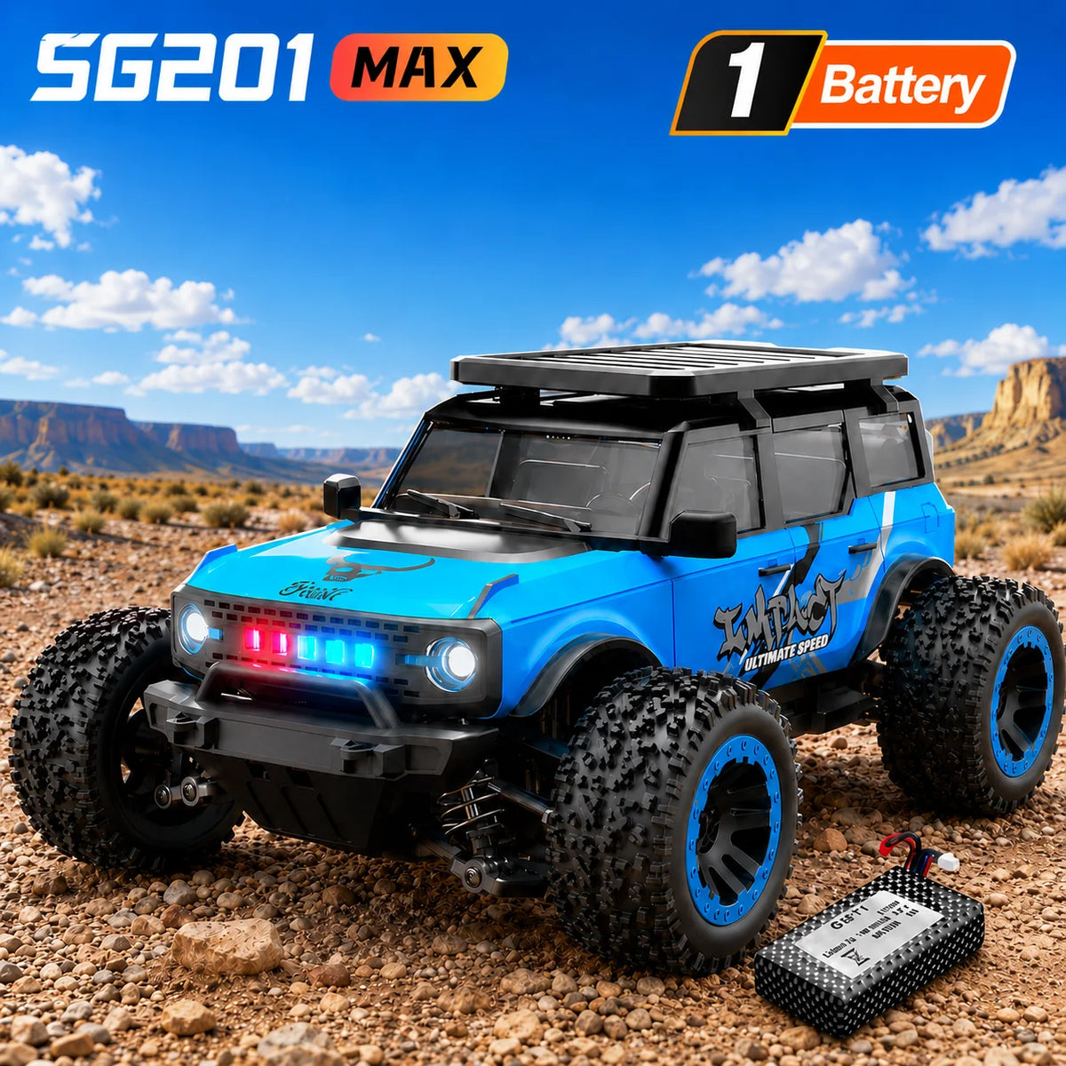 ZNLYRION SG201MAX PRO1:20 4WD RC Car 40KM/H Brushed or 55KM/H Brushless Full Proportional Remote Control Truck with LED Lights Independent Suspension Metal Drive Shaft
